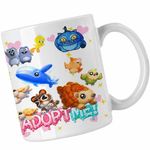 Casa si Gradina - Bucatarie si vesela - Cani si pahare - Cani si cesti - Cana Roblox Adopt Me Arici Balena, alba, 330ml - Infinity.ro