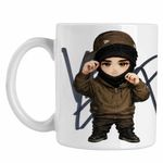 Casa si Gradina - Bucatarie si vesela - Cani si pahare - Cani si cesti - Cana Yeat Chibi Trap Rage Music, alba, 330ml - Infinity.ro