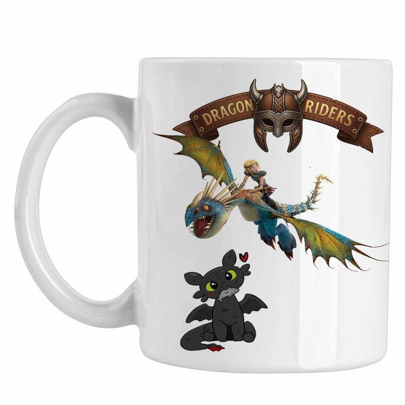 Casa si Gradina - Bucatarie si vesela - Cani si pahare - Cani si cesti - Cana Dragon Astrid How to train your dragon, alba, 330ml - Infinity.ro