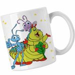 Casa si Gradina - Bucatarie si vesela - Cani si pahare - Cani si cesti - Cana Aventuri la Firul Ierbii Flik Furnica Vierme, alba, 330ml - Infinity.ro