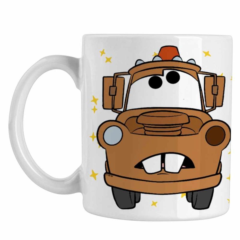 Casa si Gradina - Bucatarie si vesela - Cani si pahare - Cani si cesti - Cana Cars Mater Bucsa Masini Curse, alba, 330ml - Infinity.ro