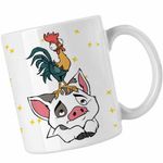 Casa si Gradina - Bucatarie si vesela - Cani si pahare - Cani si cesti - Cana Pua Heihei Moana Vaiana, alba, 330ml - Infinity.ro