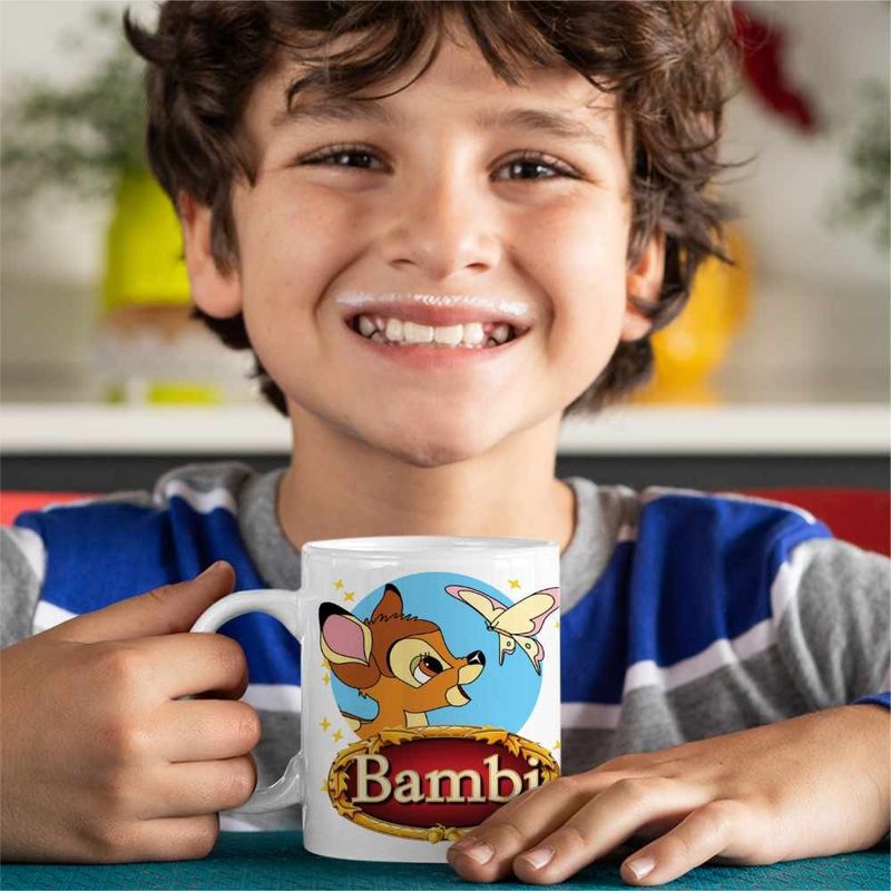 Casa si Gradina - Bucatarie si vesela - Cani si pahare - Cani si cesti - Cana Bambi Fluturas Natura Caprioara, alba, 330ml - Infinity.ro