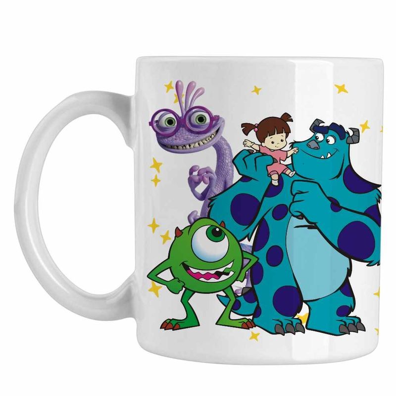 Casa si Gradina - Bucatarie si vesela - Cani si pahare - Cani si cesti - Cana Monsters James Mike Boo, alba, 330ml - Infinity.ro