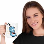 Casa si Gradina - Bucatarie si vesela - Cani si pahare - Cani si cesti - Cana Aladdin Genie Duh Lampa Fermecata Alibaba, alba, 330ml - Infinity.ro