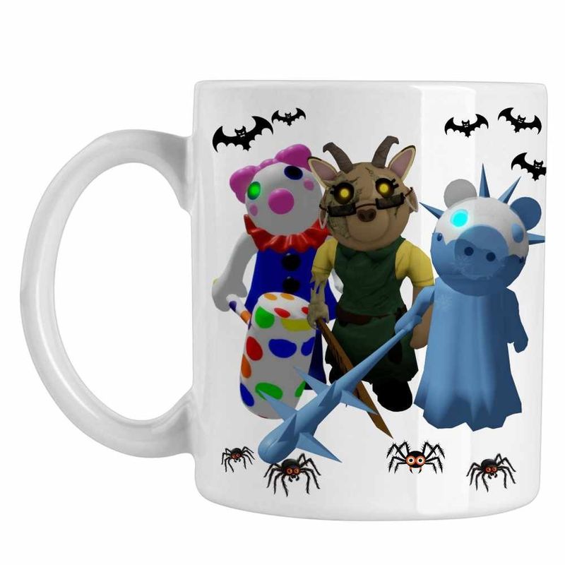 Casa si Gradina - Bucatarie si vesela - Cani si pahare - Cani si cesti - Cana Roblox Piggy Frostiggy, alba, 330ml - Infinity.ro