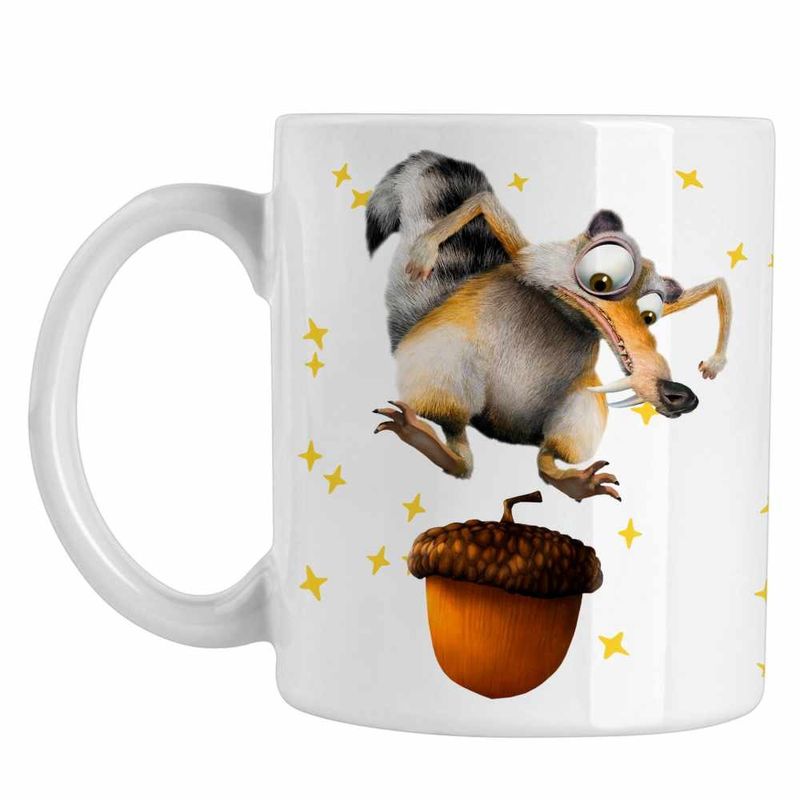 Casa si Gradina - Bucatarie si vesela - Cani si pahare - Cani si cesti - Cana Ice Age Scrat Veverita, alba, 330ml - Infinity.ro