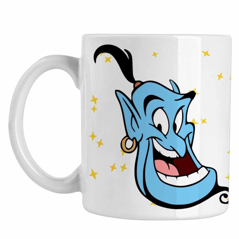 Casa si Gradina - Bucatarie si vesela - Cani si pahare - Cani si cesti - Cana Aladdin Genie Duh Lampa Fermecata Alibaba, alba, 330ml - Infinity.ro