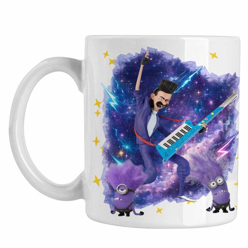 Casa si Gradina - Bucatarie si vesela - Cani si pahare - Cani si cesti - Cana Balthazar Bad Minions Despicable Chitara, alba, 330ml - Infinity.ro