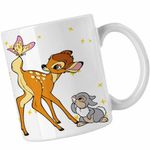 Casa si Gradina - Bucatarie si vesela - Cani si pahare - Cani si cesti - Cana Bambi Fluturas Thumper Coada Iepure, alba, 330ml - Infinity.ro