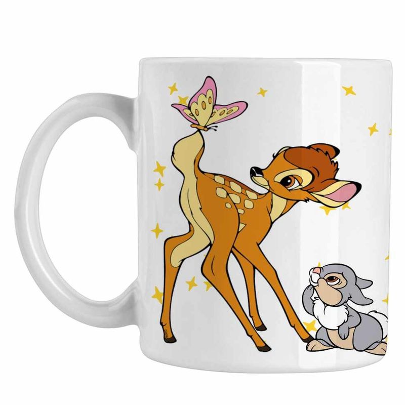 Casa si Gradina - Bucatarie si vesela - Cani si pahare - Cani si cesti - Cana Bambi Fluturas Thumper Coada Iepure, alba, 330ml - Infinity.ro