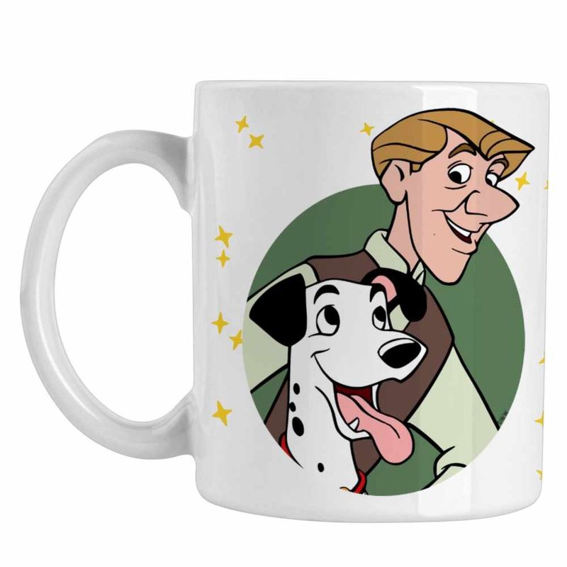 Casa si Gradina - Bucatarie si vesela - Cani si pahare - Cani si cesti - Cana 101 Dalmatieni Roger Pongo Catel Dalmatian, alba, 330ml - Infinity.ro