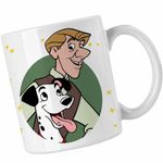 Casa si Gradina - Bucatarie si vesela - Cani si pahare - Cani si cesti - Cana 101 Dalmatieni Roger Pongo Catel Dalmatian, alba, 330ml - Infinity.ro