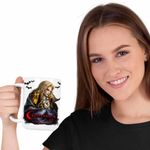 Casa si Gradina - Bucatarie si vesela - Cani si pahare - Cani si cesti - Cana Castlevania Dracula Alucard, alba, 330ml - Infinity.ro