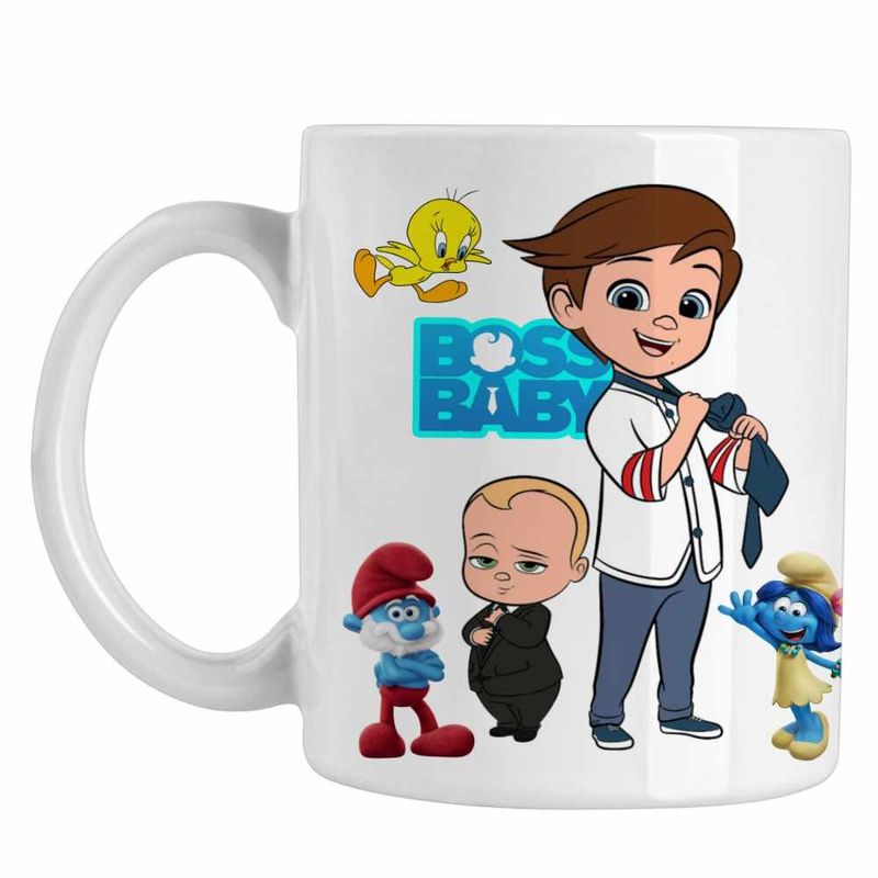 Casa si Gradina - Bucatarie si vesela - Cani si pahare - Cani si cesti - Cana Boss Baby Tim, alba, 330ml - Infinity.ro