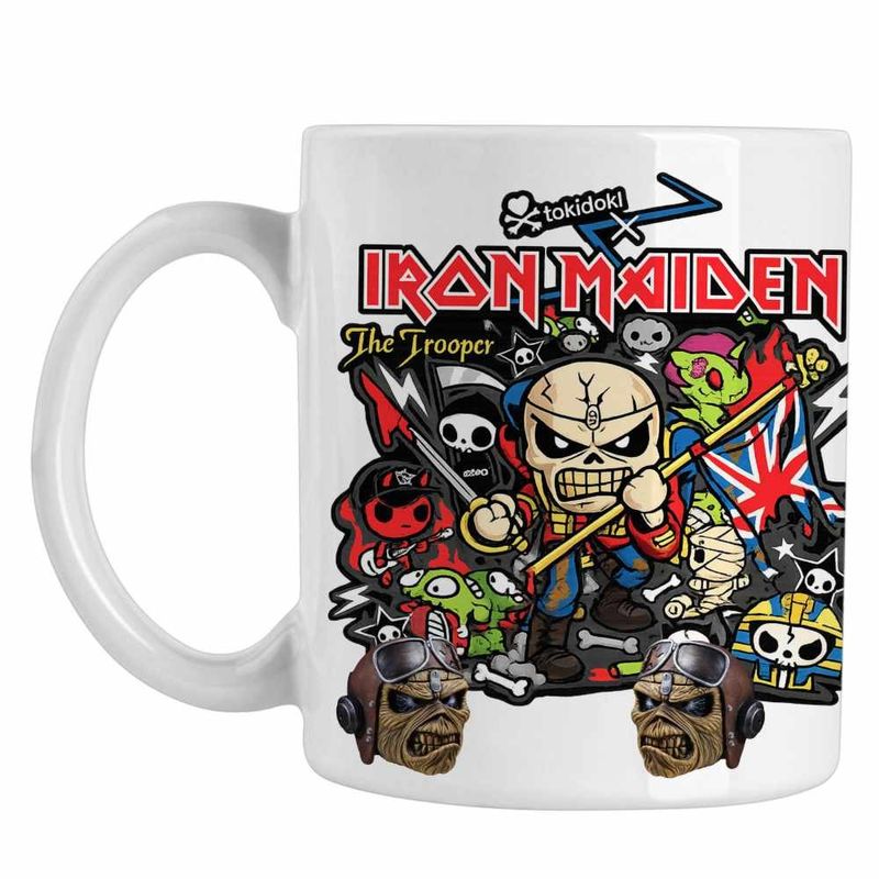 Casa si Gradina - Bucatarie si vesela - Cani si pahare - Cani si cesti - Cana Iron Maiden Trooper, alba, 330ml - Infinity.ro