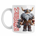 Casa si Gradina - Bucatarie si vesela - Cani si pahare - Cani si cesti - Cana Roblox Viking Warrior, alba, 330ml - Infinity.ro