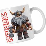 Casa si Gradina - Bucatarie si vesela - Cani si pahare - Cani si cesti - Cana Roblox Viking Warrior, alba, 330ml - Infinity.ro