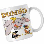 Casa si Gradina - Bucatarie si vesela - Cani si pahare - Cani si cesti - Cana Dumbo Elefantel Zburator Circ, alba, 330ml - Infinity.ro