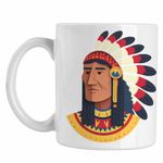 Casa si Gradina - Bucatarie si vesela - Cani si pahare - Cani si cesti - Cana Native American Chief Pene, alba, 330ml - Infinity.ro