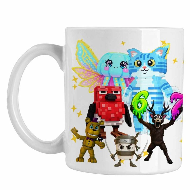 Casa si Gradina - Bucatarie si vesela - Cani si pahare - Cani si cesti - Cana Steal Brainrot Penguino Roblox Meme, alba, 330ml - Infinity.ro
