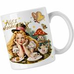 Casa si Gradina - Bucatarie si vesela - Cani si pahare - Cani si cesti - Cana Alice Tara Minunilor Aventuri, alba, 330ml - Infinity.ro