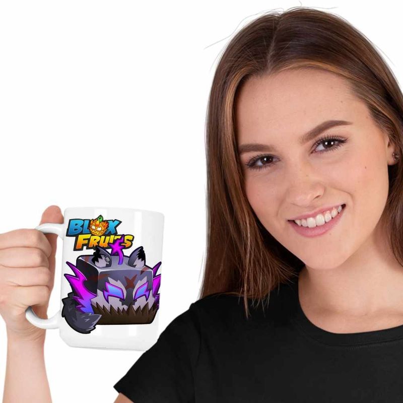 Casa si Gradina - Bucatarie si vesela - Cani si pahare - Cani si cesti - Cana Blox Fruits Werewolf Fruit Roblox Fructe, alba, 330ml - Infinity.ro