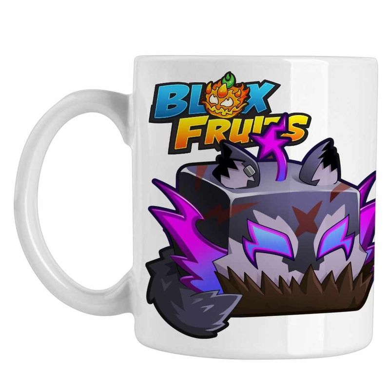 Casa si Gradina - Bucatarie si vesela - Cani si pahare - Cani si cesti - Cana Blox Fruits Werewolf Fruit Roblox Fructe, alba, 330ml - Infinity.ro