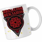 Casa si Gradina - Bucatarie si vesela - Cani si pahare - Cani si cesti - Cana Breaking Benjamin Celtic Knot, alba, 330ml - Infinity.ro