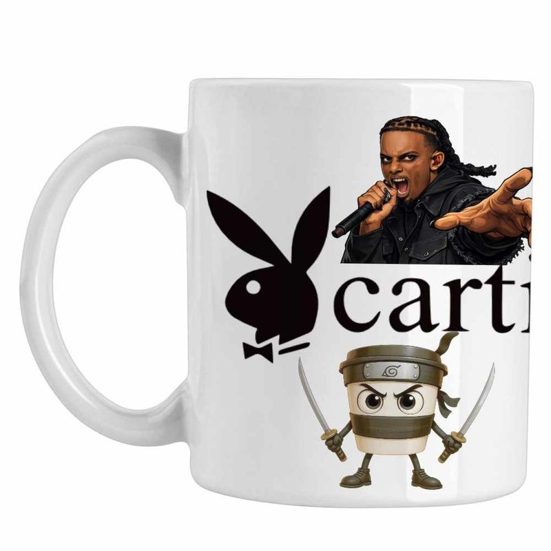 Casa si Gradina - Bucatarie si vesela - Cani si pahare - Cani si cesti - Cana Playboi Carti Bunny, alba, 330ml - Infinity.ro