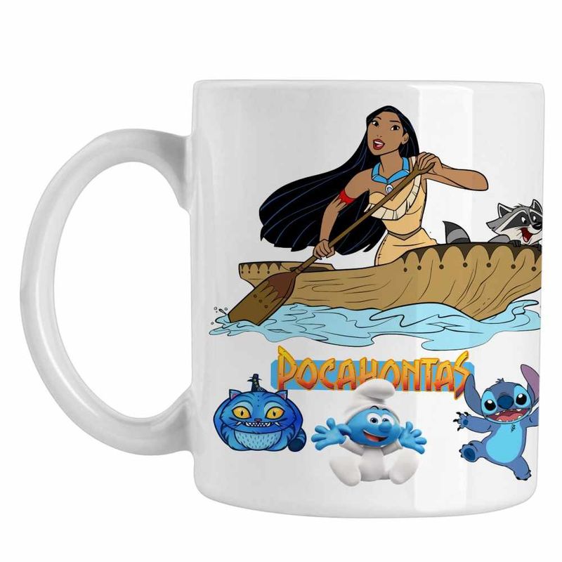 Casa si Gradina - Bucatarie si vesela - Cani si pahare - Cani si cesti - Cana Pocahontas Meeko Canoe, alba, 330ml - Infinity.ro