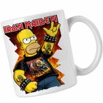 Casa si Gradina - Bucatarie si vesela - Cani si pahare - Cani si cesti - Cana Iron Maiden Homer The Simpsons, alba, 330ml - Infinity.ro
