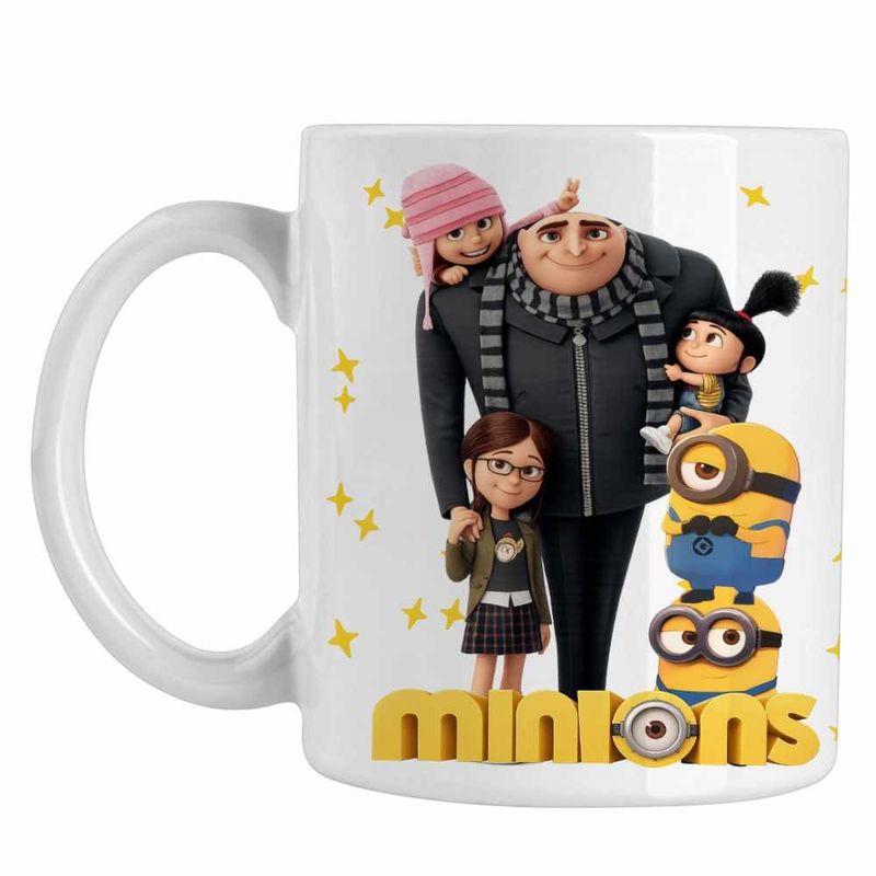 Casa si Gradina - Bucatarie si vesela - Cani si pahare - Cani si cesti - Cana Despicable Me Family Minions, alba, 330ml - Infinity.ro