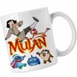 Casa si Gradina - Bucatarie si vesela - Cani si pahare - Cani si cesti - Cana Mulan Mushu Kung Fu, alba, 330ml - Infinity.ro