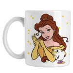Casa si Gradina - Bucatarie si vesela - Cani si pahare - Cani si cesti - Cana Frumoasa si Bestia Printesa, alba, 330ml - Infinity.ro