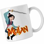 Casa si Gradina - Bucatarie si vesela - Cani si pahare - Cani si cesti - Cana Mulan Sword Attack, alba, 330ml - Infinity.ro