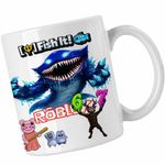 Casa si Gradina - Bucatarie si vesela - Cani si pahare - Cani si cesti - Cana Roblox Fish it Huggy Wuggy Sea Monster Pescar, alba, 330ml - Infinity.ro