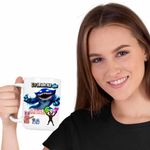 Casa si Gradina - Bucatarie si vesela - Cani si pahare - Cani si cesti - Cana Roblox Fish it Huggy Wuggy Sea Monster Pescar, alba, 330ml - Infinity.ro