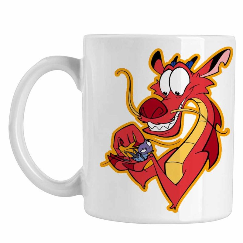 Casa si Gradina - Bucatarie si vesela - Cani si pahare - Cani si cesti - Cana Mulan Mushu Crikee, alba, 330ml - Infinity.ro