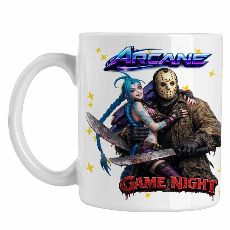 Casa si Gradina - Bucatarie si vesela - Cani si pahare - Cani si cesti - Cana Jinx Jason Voorhees Arcane Runeterra, alba, 330ml - Infinity.ro