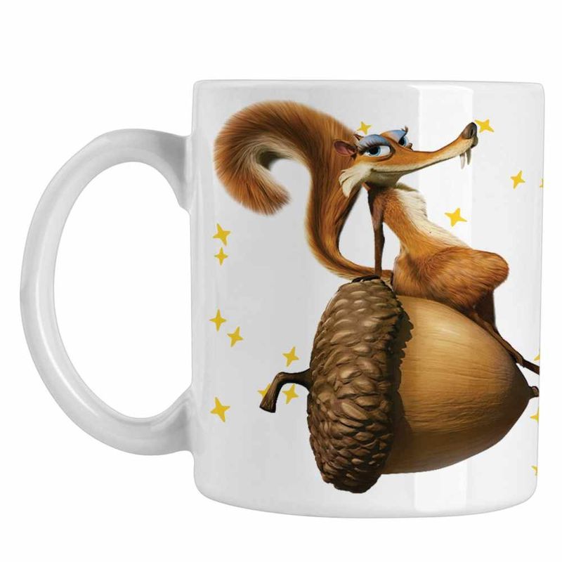 Casa si Gradina - Bucatarie si vesela - Cani si pahare - Cani si cesti - Cana Ice Age Scratte Veverita, alba, 330ml - Infinity.ro