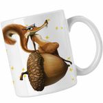 Casa si Gradina - Bucatarie si vesela - Cani si pahare - Cani si cesti - Cana Ice Age Scratte Veverita, alba, 330ml - Infinity.ro