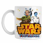 Casa si Gradina - Bucatarie si vesela - Cani si pahare - Cani si cesti - Cana Star Wars Thrawn Ahsoka Baby Yoda, alba, 330ml - Infinity.ro