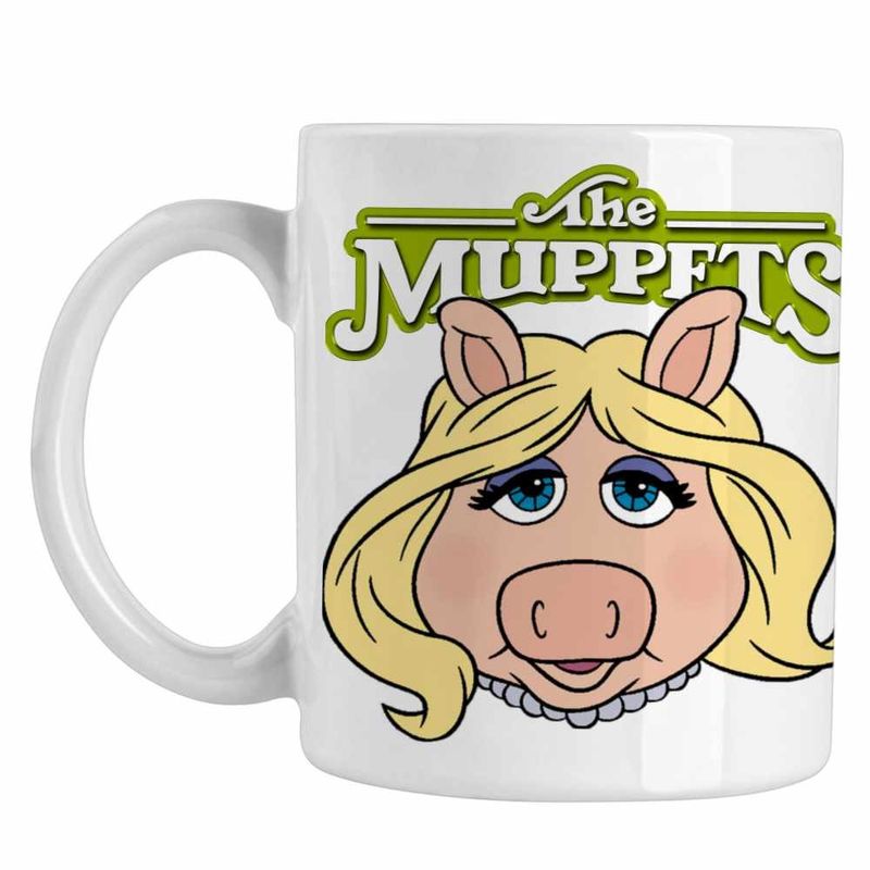 Casa si Gradina - Bucatarie si vesela - Cani si pahare - Cani si cesti - Cana The Muppets Miss Piggy, alba, 330ml - Infinity.ro