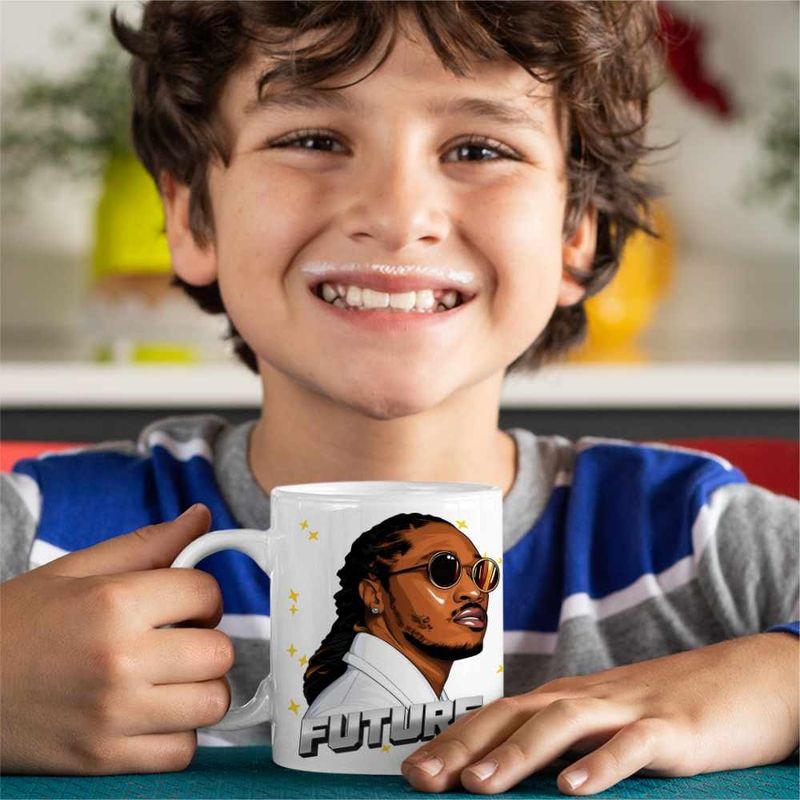 Casa si Gradina - Bucatarie si vesela - Cani si pahare - Cani si cesti - Cana Future Rapper Trap Music, alba, 330ml - Infinity.ro