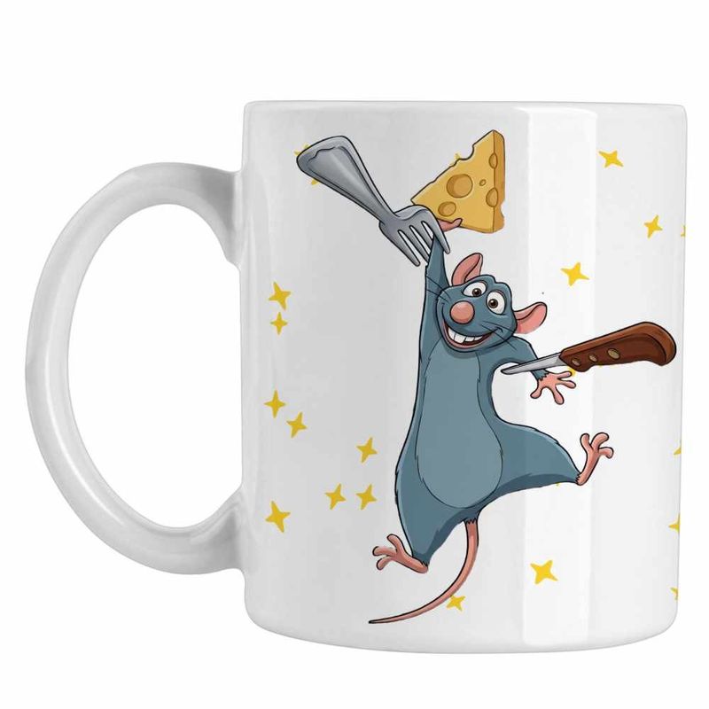 Casa si Gradina - Bucatarie si vesela - Cani si pahare - Cani si cesti - Cana Ratatouille Remy Bucatarie, alba, 330ml - Infinity.ro