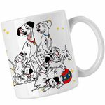 Casa si Gradina - Bucatarie si vesela - Cani si pahare - Cani si cesti - Cana 101 Dalmatieni Pongo Perdita Joaca Catelusi, alba, 330ml - Infinity.ro