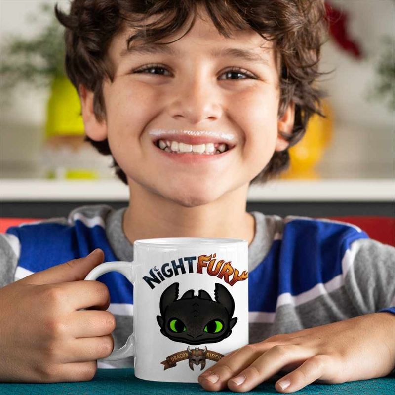 Casa si Gradina - Bucatarie si vesela - Cani si pahare - Cani si cesti - Cana Night Fury How to train your dragon, alba, 330ml - Infinity.ro