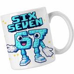 Casa si Gradina - Bucatarie si vesela - Cani si pahare - Cani si cesti - Cana Six Seven Meme Roblox 67 Sase Sapte Steal a Brainrot , alba, 330ml - Infinity.ro