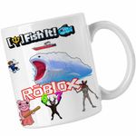 Casa si Gradina - Bucatarie si vesela - Cani si pahare - Cani si cesti - Cana Fish it Roblox Pescar Marin Monster, alba, 330ml - Infinity.ro